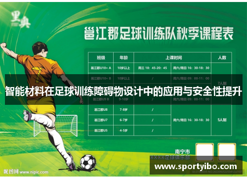 智能材料在足球训练障碍物设计中的应用与安全性提升